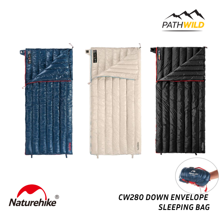 NATUREHIKE CW280 DOWN ENVELOPE SLEEPING BAG ถุงนอนขนห่านทรง