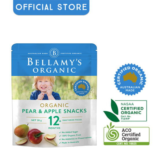 Snacks lê và táo sấy hữu cơ bellamy s organic - ảnh sản phẩm 1