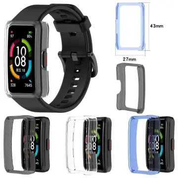 Huawei Band 8 7 6, Honor Band 7 6 Hard Case, 2in1 Casing With Screen Glass  Cover (PC Casing With Tempered Glass)