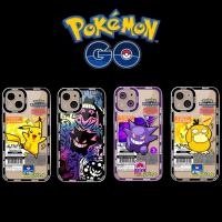 อะนิเมะโปเกมอนปิกาจู Psyduck Gengar ปลอกซิลิโคนนิ่มใช้ได้กับ iPhone 14 12 11 Pro Max 13 13Pro Max 14Plus เคสใส