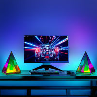 RGB Cube Table Lamp Acrylic Triangle LED Night Light Creative Desk Lamp Decor creative personality table lamp for Office Home Be