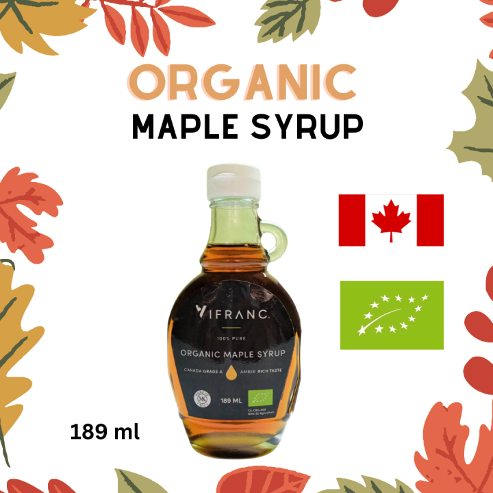 Organic Maple Syrup from Canada 189ml น้ำเชื่อม เมเปิ้ล ออร์แกนิค