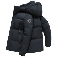 ♣♘ Jackets for Men 2023 Warm 90 Down Coat Hooded Detachable Coats Mid-length Parkas Jaqueta Masculina