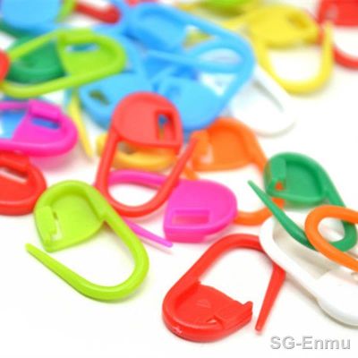 ◑ 60pcs/lot Sewing Tool Accessory Plastic Markers Holder Needle Clip Knitting Needles Crochet Locking Stitch Holder Clothes JK105