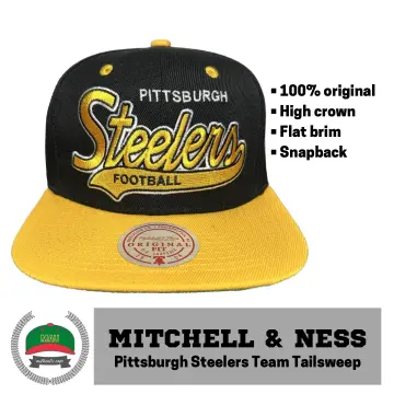 Mitchell & Ness Official NFL Football Pittsburgh Steelers Flat brim  Snapback Hat