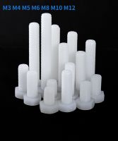 M3 M4 M5 M6 M8 M10 Nylon External Hex Bolt Metric Thread Outer Hexagon Plastic Insulation Machine White Black Screw Nails Screws Fasteners