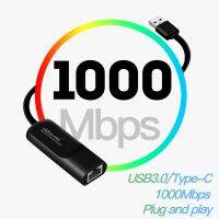 1000Mbps USB 3.0 Wired USB TypeC To Rj45 Lan Ethernet Adapter Network Card for PC Macbook Windows 10 Laptop Driver Free