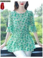 【HOT】◐❍ S-4XL Loose 2023 Short Sleeve Shirts Floral Tunic Peplum And Blouses