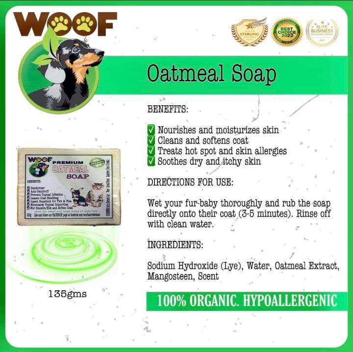 WOOF Pet Oatmeal Soap for Dogs and Cats Lazada PH