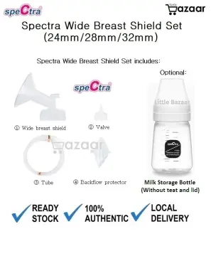 READY STOCK 24mm/28mm] Original Spectra Handsfree Cup 2 in 1 Set