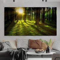 Nordic Landscape Posters and Prints Forest Tree Silhouette Canvas Painting Wall Pictures for Living Room Home Decoration Cuadros