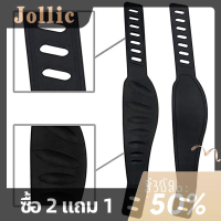 Jollic สายรัดคันเหยียบจักรยานออกกำลังกาย1คู่สายรัดยางยาวอเนกประสงค์ปรับได้