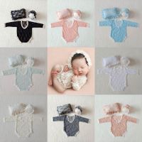 3 Pcs/set Lace Baby Rompers Newborn Infant Photography Clothes With Pillow Hat Girls Shooting Photo Clothing Jumpsuit Costumes  by Hs2023