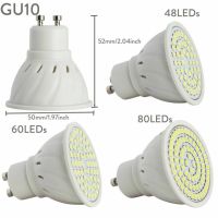 Gu10 Mr16 E14 E27หลอดไฟ Led 2x 4W 5W 6W โคมไฟ Smd2835สปอตไลท์ไฟ Led 48led 60led 80led 220V 12V