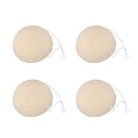 4X Face Natural Konjac Cleaning Sponge - White