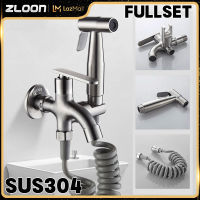 Zloon Bidet Faucet Sprayer Handheld Bidet Sprayer ห้องน้ำสแตนเลส Bidet สเปรย์ห้องน้ำฝักบัวอาบน้ำแบบใช้มือถือ Bidet ชุด