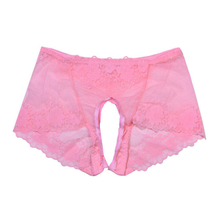 lof Women's Open Crotch Knickers Crotchless Panties Mesh See Through