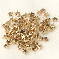 100Pcs/lot 6x3mm Inside Hole CCB Star Gold Silver Color Loose Spacer Acrylic Beads DIY Jewelry Making Findings Charm Beads