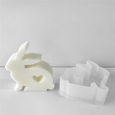 Home Gifts Decor Aromatherapy New Style Scented Candle Decorations Mold Rabbit Plaster Mold