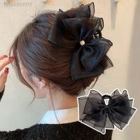 ▪ DIY Elegant Gauze Bowknot Hairpin Ponytail Clip Sweet And Cute Fashion Tulle Big Bows Hair Clip Grip Clip Handmade