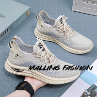 Malling Fashion รองเท้าผ้าใบผช รองเท้าวิ่งชาย รองเท้าผ้าใบผู้ชายสีดำ รองเท้าผ้าใบผู้ชาย ระบายอากาศดี กันน้ำ สวมใส่สบาย XYD2393H62 39Z230927