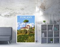 Tuscany โปสเตอร์การเดินทางในอิตาลี-งานศิลปะพิมพ์ศิลปะบนผืนผ้าใบสำหรับติดกำแพง1ชิ้นกรอบภายในหรือไร้กรอบ