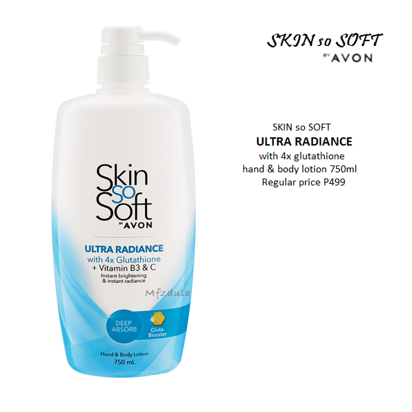 Avon SKIN SO SOFT ultra radiance with 4x glutathione hand & body lotion ...