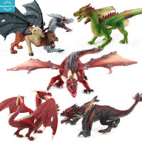 WT【ready stock】Simulation Science Fiction Dragon Figurines Mythical Dragon Dinosaur Action Figures Toy For Children Gifts【cod】