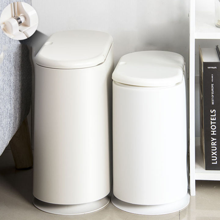 cute-lid-garbage-bin-toilet-nordic-white-elegant-large-trash-can-office-narrow-kitchen-storage-lixeira-cozinha-compost-machine