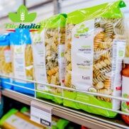 Nui xoắn rau củ hữu cơ Bioitalia nguyên túi 500g, 100g