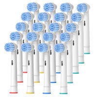 20 Pcs Professional หัวแปรงสีฟันไฟฟ้าใช้งานร่วมกับ Oral-B un-เปลี่ยนหัว Refill Pro 500100015003000375