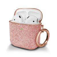 เคสป้องกันหูฟังไร้สายผงกากเพชรไฟฟ้าสำหรับ AirPods 1 / 2 (สีดำ)