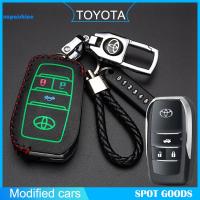 【XPS】Toyota Car Keychain Leather Key Case รีโมทคอนโทรล Key Chain Protector