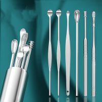 6/7-piece stainless steel ear cleaner spiral ear pick ear spoon to clean ears portable ear care ear wax removal tool Health Accessories