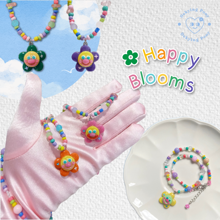 สร้อยคอ-สร้อยลูกปัด-สร้อยดินปั้น-รุ่น-happy-blooms-dekying-pony