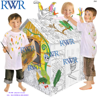 RWR ส่งฟรี บ้านกระท่อม กระดาษแข็ง ระบายสี เสริมทักษะ รุ่น Z001