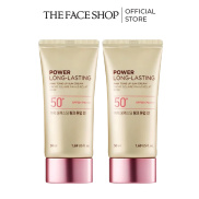 Combo 2 Kem Chống Nắng Thefaceshop Power Long Lasting Pink Tone Up Sun