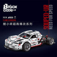 Diku Building Blocks Racing เปลี่ยนเทคโนโลยีรถเด็กชายของเล่นประกอบปริศนาปอร์เช่ 911 โมเดลรถซูเปอร์คาร์