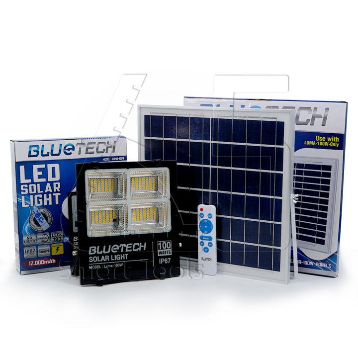 bluetech-usa-ไฟโซล่าเซลล์-ขนาด-100วัตต์-สี-ขาว-white-วอร์มไวท์-warm-white-ไฟสปอร์ตไลท์-solar-cell-led-floodlight-spotlight-รุ่นใหม่-กันน้ำ-ip67-วัตต์เต็ม-รับประกัน-1ปี