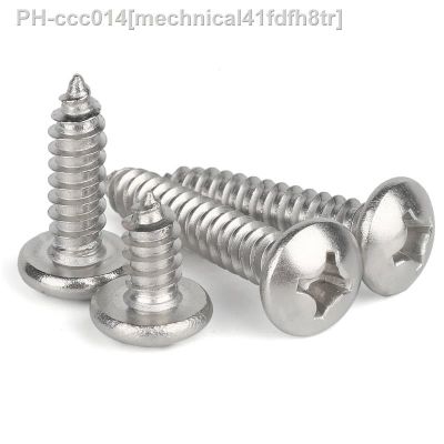 10/50pcs M1 M1.2 M1.4 M1.7 M2.2 M2.6 M3 M4 M5 M6 Mini 304 stainless steel Cross Phillips Pan Round Head Self tapping Wood Screw