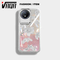 VRQR เคสกันกระแทกสำหรับ Vivo Y02 Y02A Y02t ฟิล์มเลนส์ Meitong ประกายดาวดอกชงโคเคสโทรศัพท์สินค้าแฟชั่น