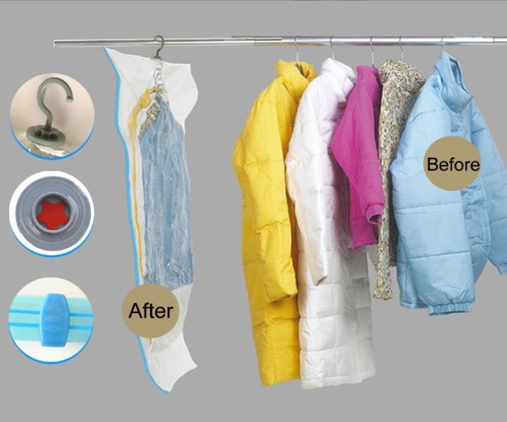 hanging-vacuum-storage-bag-ขนาด-105-x-70-cm-ถุงสูญญากาศ-ถุงใส่สูท-ถุงใส่เสื้อกันหนาว-พร้อมที่แขวน-ถุงซิลสูญญากาศ-ถุงสูญญากาศผ้า