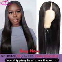 【LZ】❈▩⊕  V U Part Wig Straight Human Hair Wigs U Part Glueless Wigs For Women Bone Straight V Part 150  Density Remy Human Wigs Cheap Wig