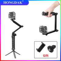 HONGDAK 3 Way Grip ขาตั้งกล้องกันน้ำ Selfie Stick ขาตั้งสามขาสำหรับ GoPro Hero 10 9 8 7 5 4 Yi SJCAM EKEN DJI GoPro อุปกรณ์เสริม