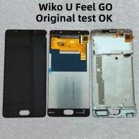 สำหรับ Wiko U Feel GO จอแสดงผล Lcd ภายในและภายนอกบูรณาการหน้าจอหน้าจอสัมผัสเดิม Ufeel GO กับกรอบ