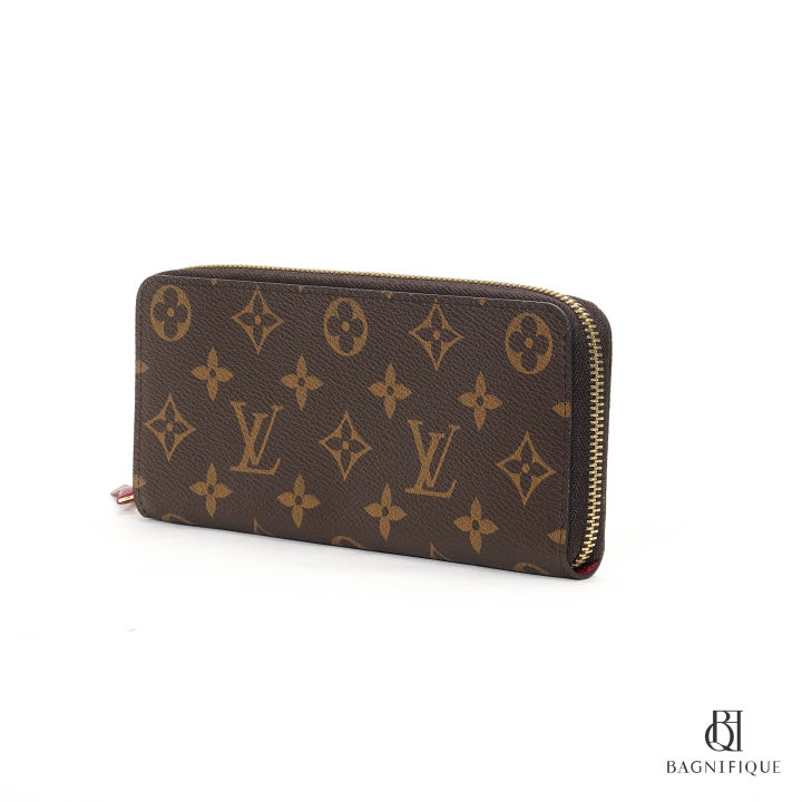 Louis Vuitton Clemence Long Wallet Monogram Canvas Fuchsia GHW