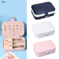 Snap Closure PU Leather Home Waterproof Bracelet Travel Earring Flip Lid Multi Compartment Portable Watch Ring Solid Necklace Jewelry Box