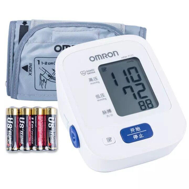 เครื่องวัดความดันโลหิตดิจิตอล-omron-hem-7121-วัดความดันโลหิตดิจิตอลพร้อมผ้าพันแขน-22-32-ซม-รับประกันศูนย์-omron-5-ปี