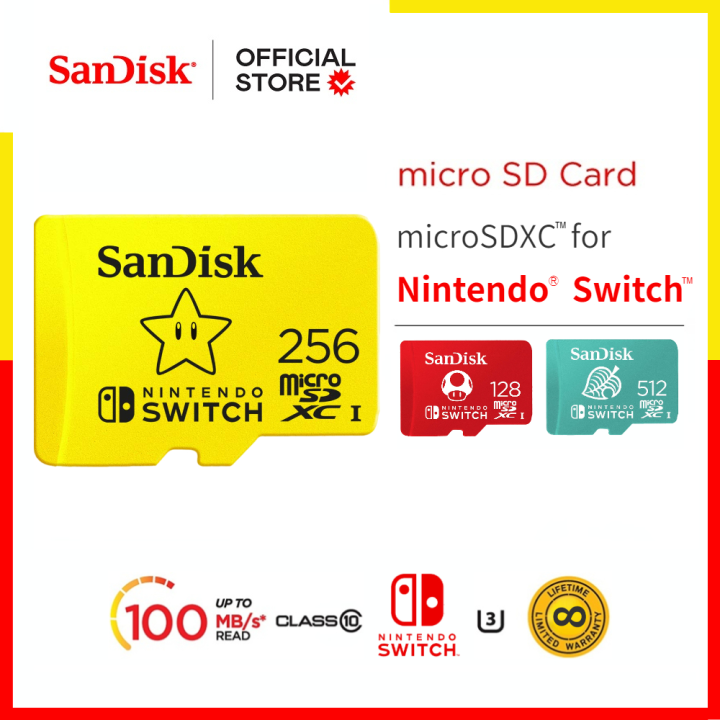 SanDisk Nintendo Switch Ultra Micro SD Card, 256GB