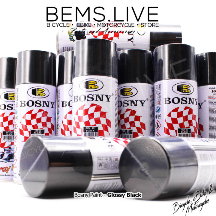 Original BOSNY Spray Paint No. 39 - BLACK (100% Acrylic) | Lazada PH